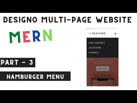 Hamburger menu | Designo multi-page website part 3